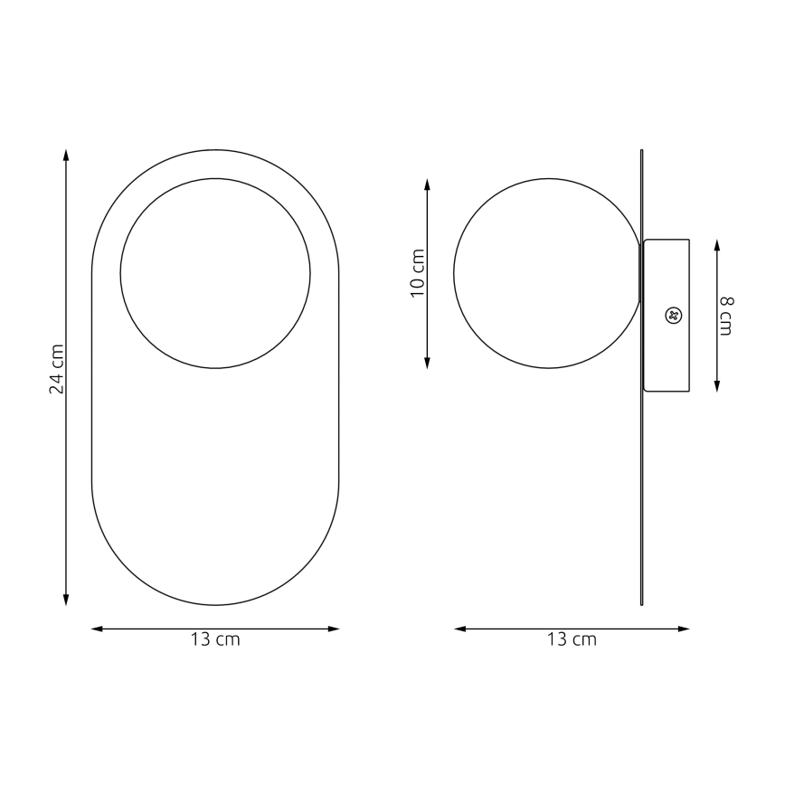 Aplique de pared VIVA 1xG9/8W/230V gris