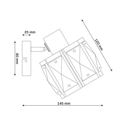 Aplique de pared ZAHARA 1xE27/10W/230V dorado