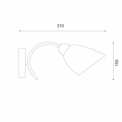 Aplique DONNA 1xE27/60W/230V níquel