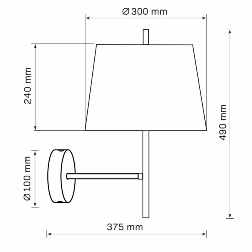 Aplique ELENA 1xE27/20W/230V blanco