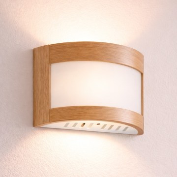 Aplique ELODIE 1xE27/60W/230V roble
