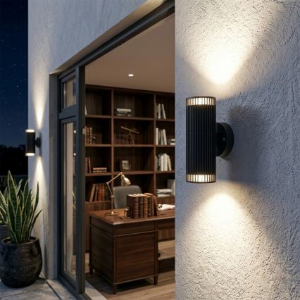 Aplique exterior orientable LANTHEA 2xGU10/11W/230V IP44 negro