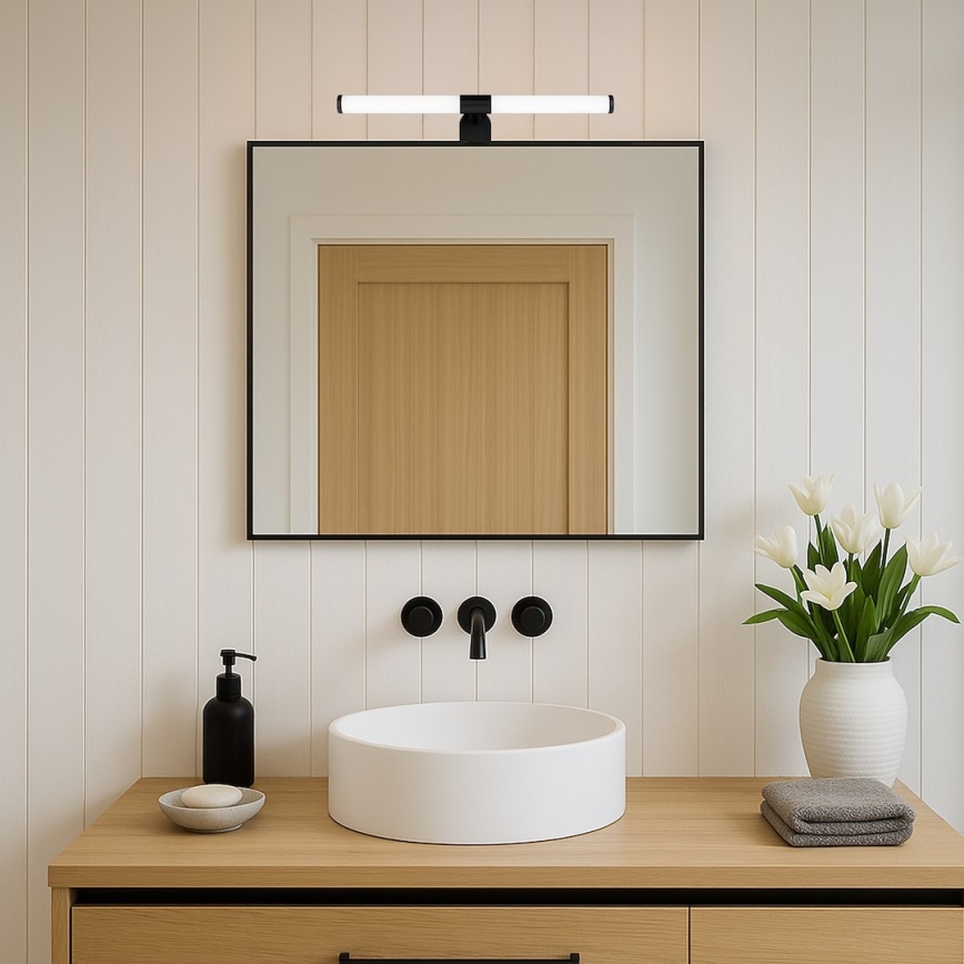 Aplique LED 2 en 1 para espejo de baño APA LED/6W/230V 40 cm IP44 negro