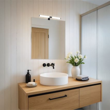 Aplique LED 2 en 1 para espejo de baño APA LED/6W/230V 40 cm IP44 negro
