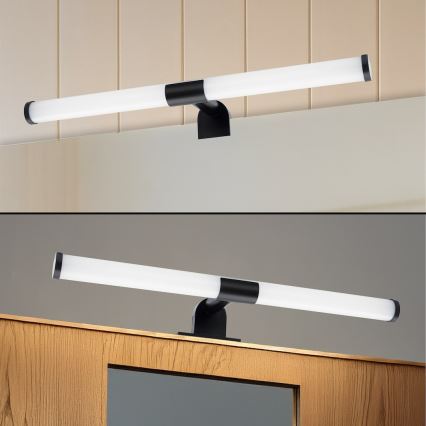 Aplique LED 2 en 1 para espejo de baño APA LED/6W/230V 40 cm IP44 negro