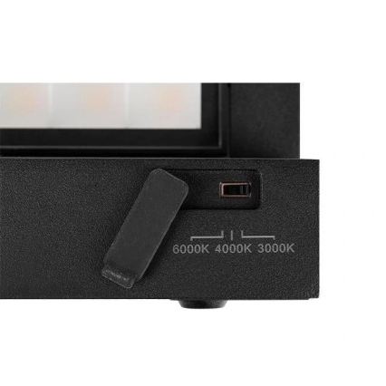 Aplique de pared LED para exterior con sensor de movimiento y sensor crepuscular LED/36W/230V 3000/4000/6500K IP54 negro
