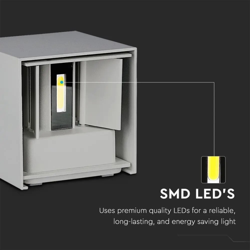 Aplique LED de exterior LED/11W/230V 3000K IP65 gris