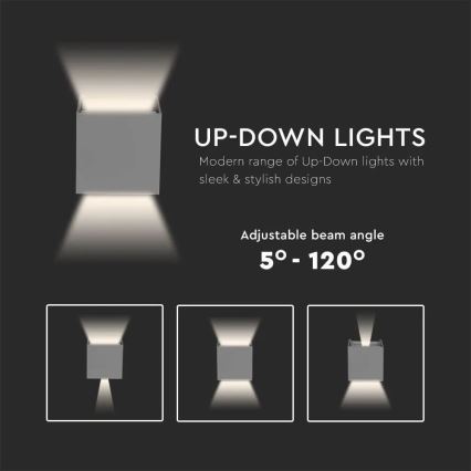 Aplique LED de exterior LED/11W/230V 3000K IP65 gris