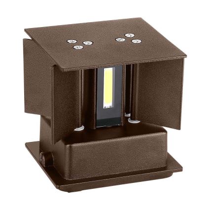 Aplique LED de exterior LED/11W/230V 3000K IP65 marrón