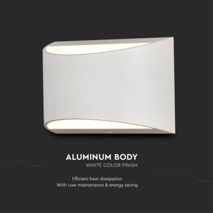 Aplique LED de exterior LED/9W/230V 4000K IP54 blanco