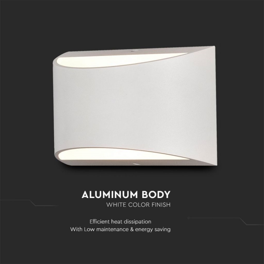 Aplique LED de exterior LED/9W/230V 4000K IP54 blanco
