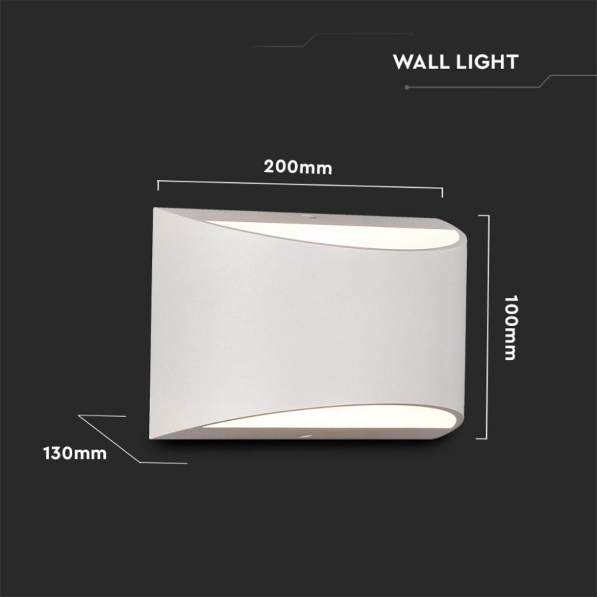 Aplique LED de exterior LED/9W/230V 4000K IP54 blanco