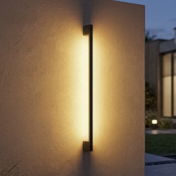 Aplique LED de pared exterior YALTE LED/12W/230V 3000/4000/6500K 123 cm IP54 negro