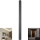 Aplique LED de pared para exterior/10W/230V 3000K IP65 51 cm negro