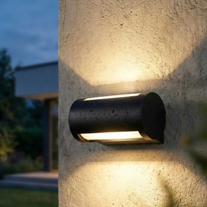 Aplique LED de pared para exterior 13W/230V IP65 negro