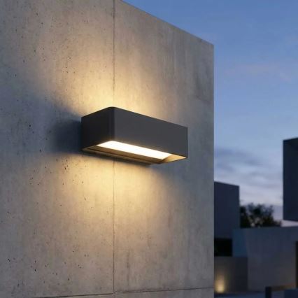 Aplique LED de pared para exterior 13W/230V IP65 negro