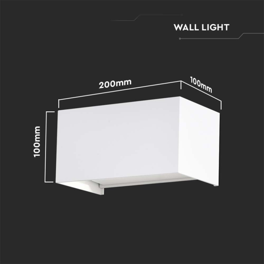 Aplique LED de pared para exterior/24W/230V 4000K IP65 blanco