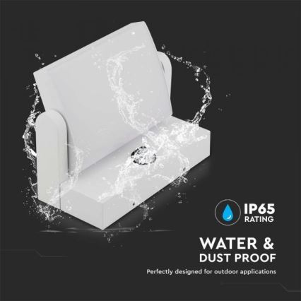 Aplique LED de pared para exterior con sensor, 17W, 230V, 4000K, IP65, blanco