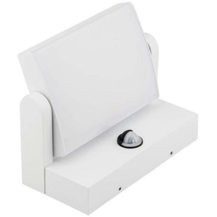 Aplique LED de pared para exterior con sensor, 17W, 230V, 4000K, IP65, blanco