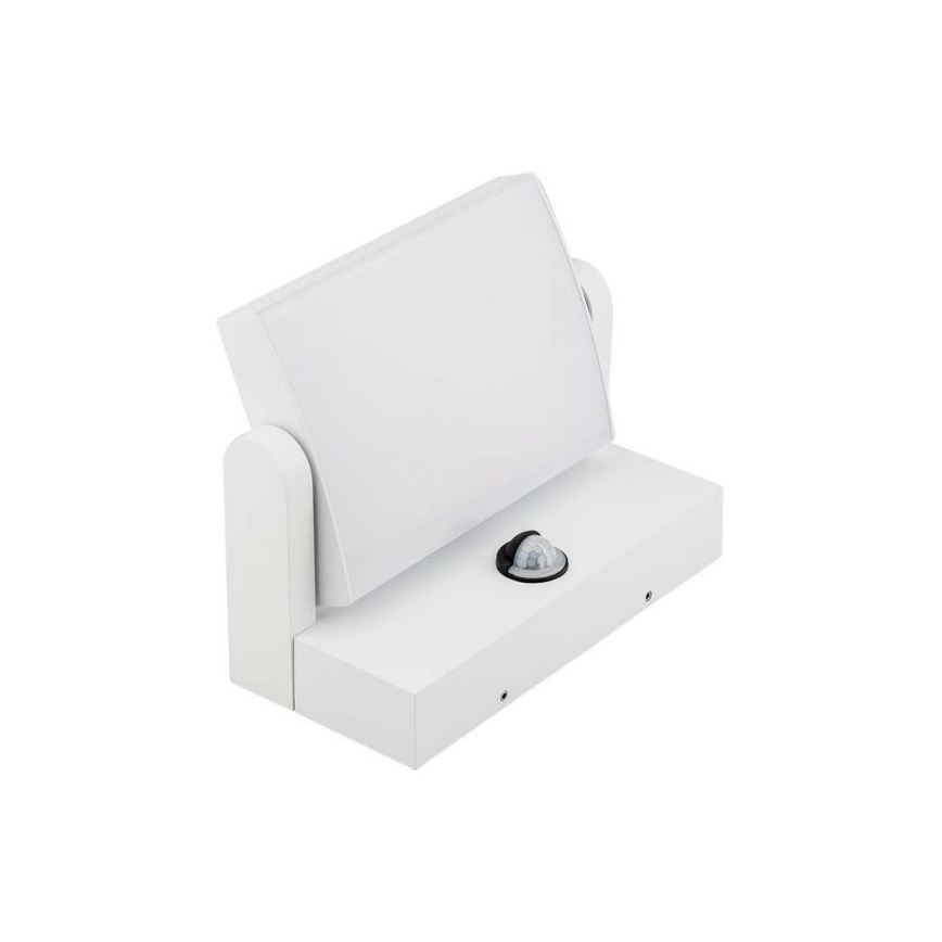 Aplique LED de pared para exterior con sensor, 17W, 230V, 4000K, IP65, blanco