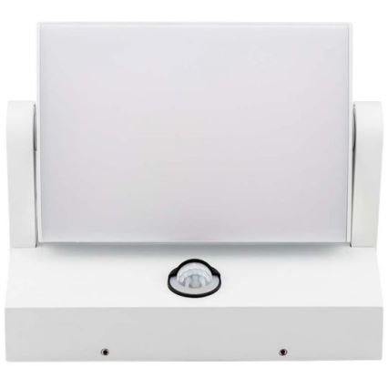 Aplique LED de pared para exterior con sensor, 17W, 230V, 4000K, IP65, blanco