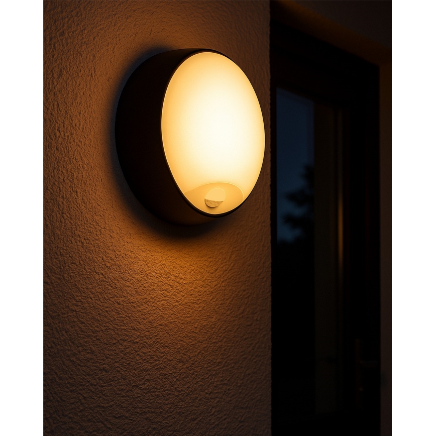 Luminaria LED de pared exterior regulable con sensor de movimiento LED/15/18/20W/230V 3000K/4000K/6500K IP65 negro/blanco