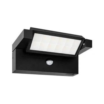Aplique LED de pared para exteriores con sensor de movimiento y crepuscular LED/20W/230V 3000/4000/6500K IP54 negro