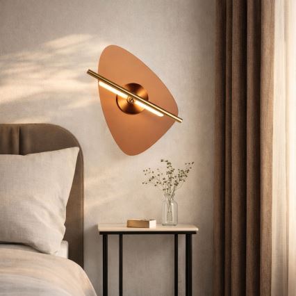 Aplique LED de pared RELAX LED/5W/230V oro/marrón ahumado
