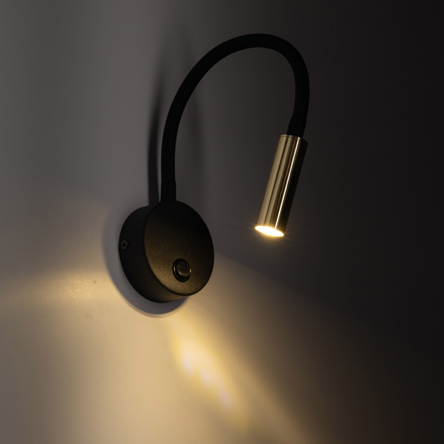 Aplique LED LAGOS 1xG9/3W/230V 4000K negro/dorado