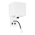 Aplique LED MAGNUM 1xE27/40W/230V + LED/3W blanco