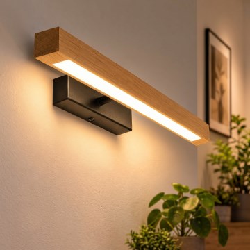 Aplique LED para cuadros VERDE LED/5,5W/230V 3000K 46 cm roble/negro