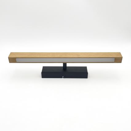 Aplique LED para cuadros VERDE LED/5,5W/230V 3000K 46 cm roble/negro