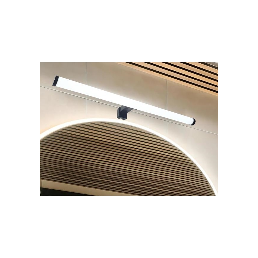Aplique LED para espejo de baño 12W/230V 59,5 cm IP44 negro