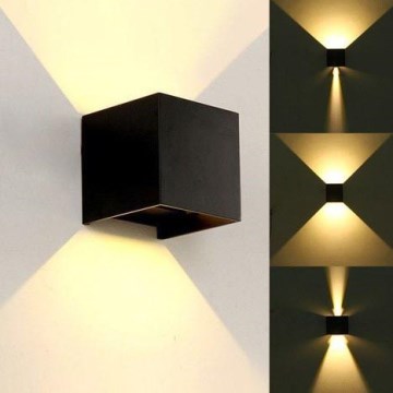 Aplique LED para exterior KREON 2xLED/3W/230V IP54 3000K negro