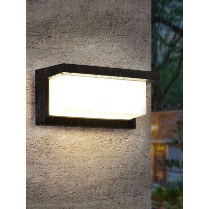 Aplique LED para exterior NEELY 1xE27/9W/230V 4000K IP54 negro