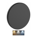 Aplique LED para exterior PIATTA LED/12W/230V 3000/4000/6000K diá. 18 cm IP44 negro