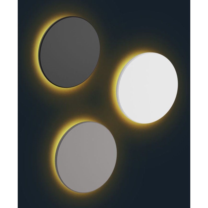 Aplique LED para exterior PIATTA LED/18W/230V 3000/4000/6000K diá. 25 cm IP44 negro