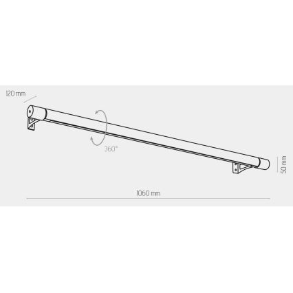Aplique LED ROLLO LED/30W/230V madera