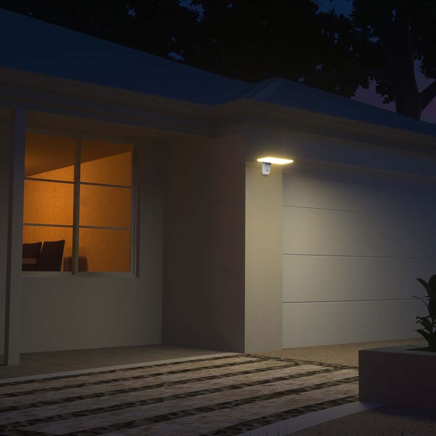 Aplique LED solar con sensor LED/15W/3,2V 4000K/6000K IP65 6000 mAh blanco