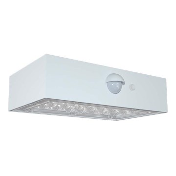 Aplique LED solar con sensor LED/3W/3,7V 3000K/4000K IP65 blanco