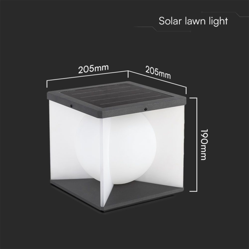 Aplique solar LED regulable LED/3W/3,7V IP65 3000K 2600 mAh + mando a distancia