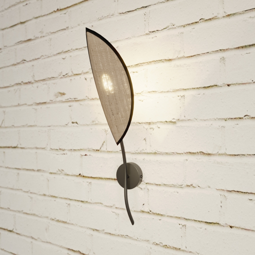 Aplique LOTUS 1xE14/10W/230V negro/beige