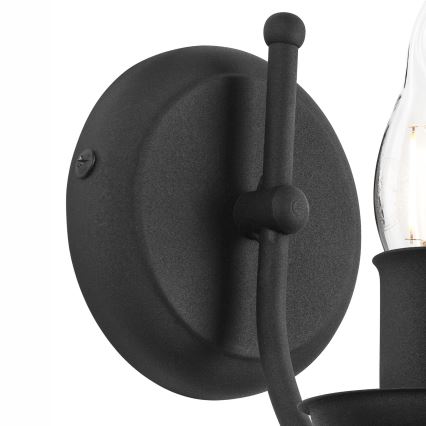 Aplique LUCY 1xE14/60W/230V negro