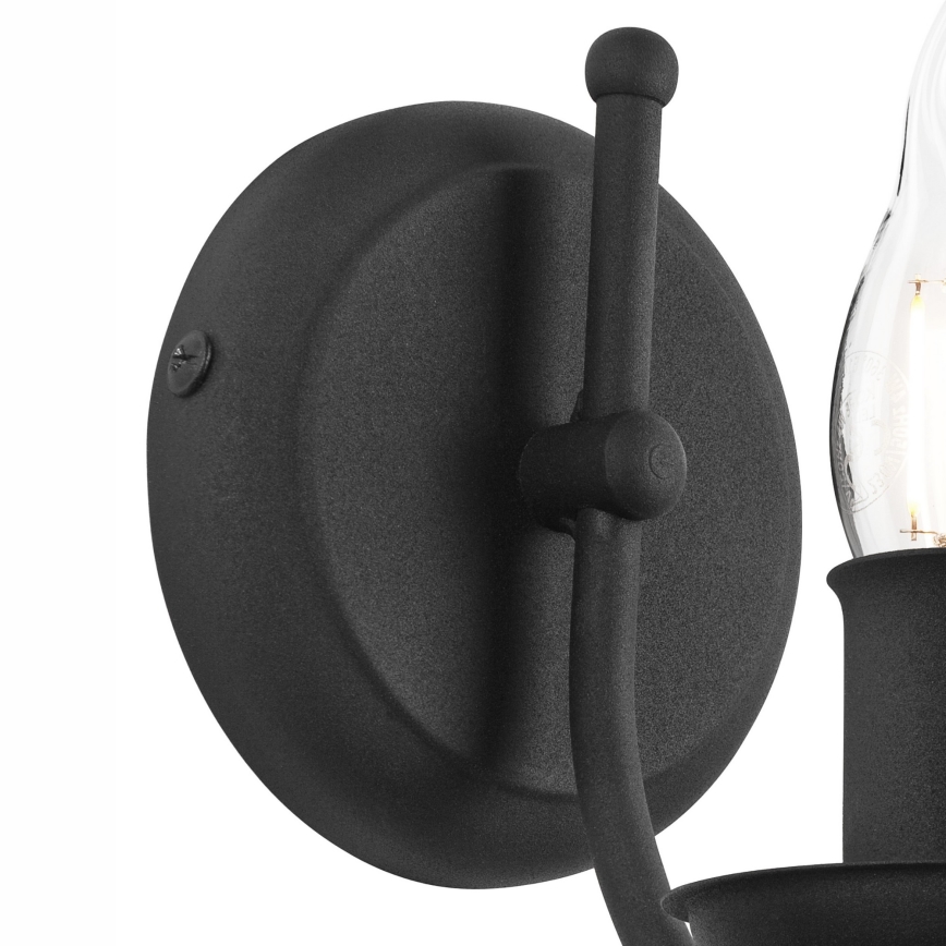 Aplique LUCY 1xE14/60W/230V negro