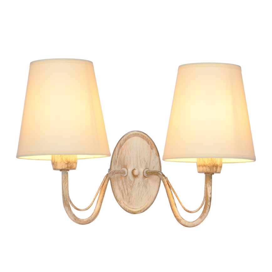 Aplique MALBO 2xE27/15W/230V beige