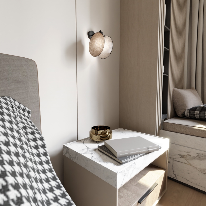 Aplique MOTIF 1xE14/10W/230V beige