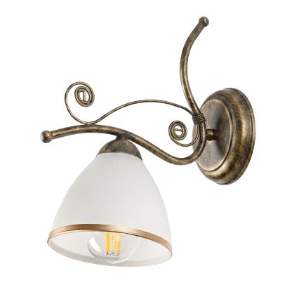 Aplique RETRO II 1xE27/60W/230V dorado pátina