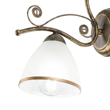 Aplique RETRO II 1xE27/60W/230V dorado pátina