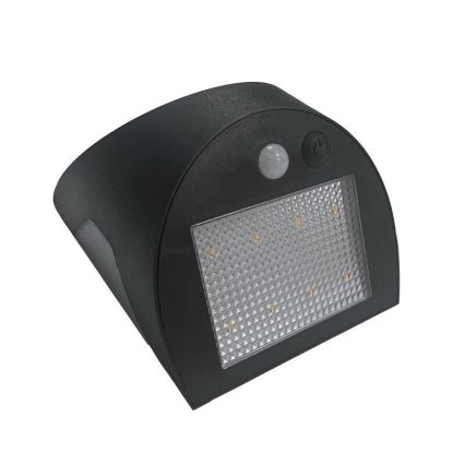 Luminaria solar de pared con sensor LED/3W/3,7V 3000/4000K 1200 mAh IP54 negra