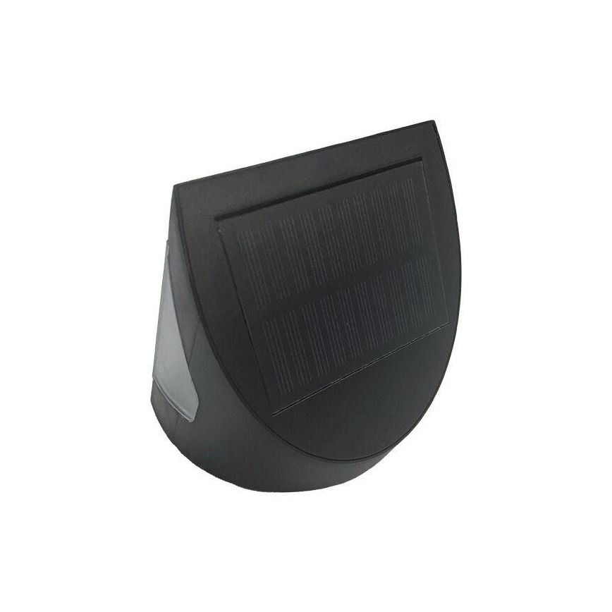 Luminaria solar de pared con sensor LED/3W/3,7V 3000/4000K 1200 mAh IP54 negra